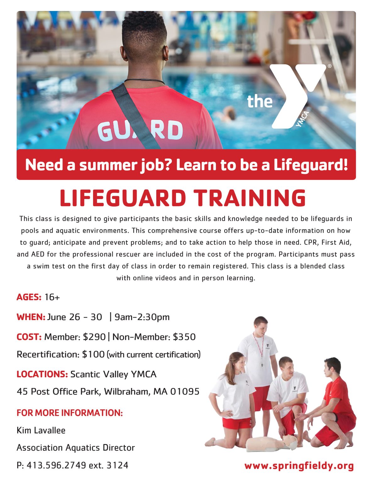 June Lifeguard Training Course - YMCA of Greater Springfield