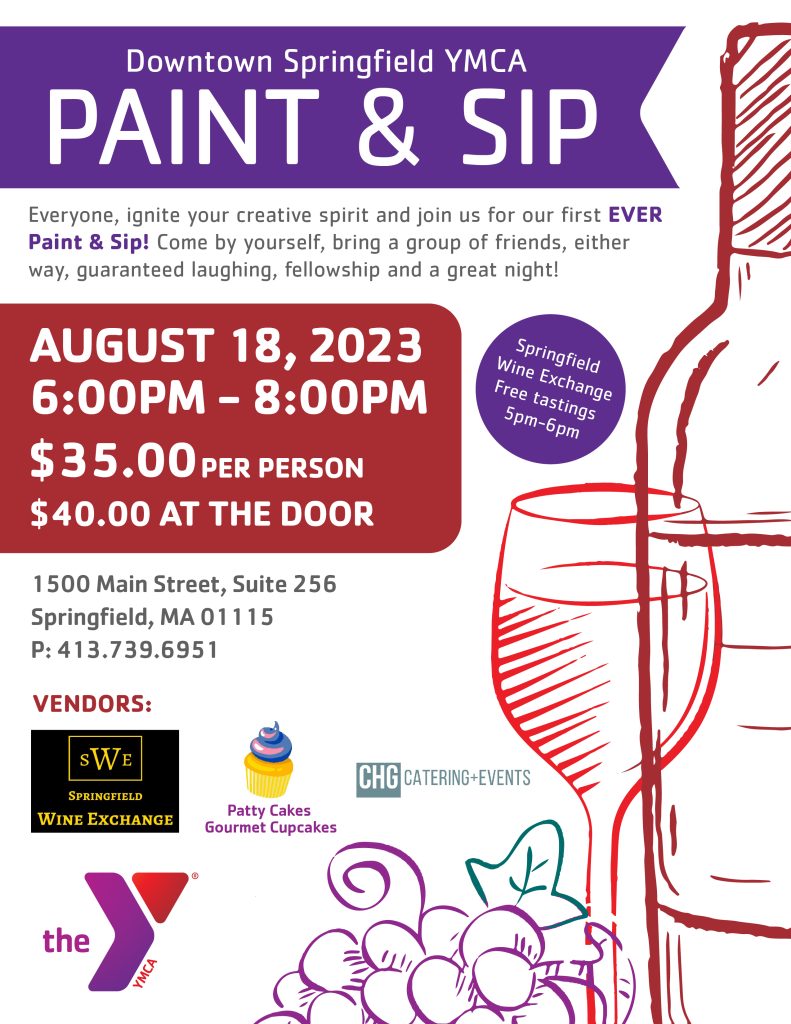 Sip & Paint Downtown Springfield YMCA July 2023